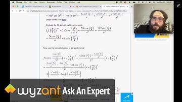 Taylor Series f(x) = cos(x^2)/x, x = pi/4 (the difference between Maclaurin and what to watch for)