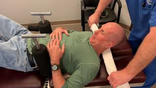 Houston Chiropractor Dr Greg Johnson Adjusting A California Man Who Had Subluxations