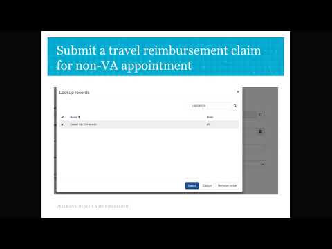 BTSSS: How to submit a travel reimbursement claim for a non-VA facility appointment 5 of 6