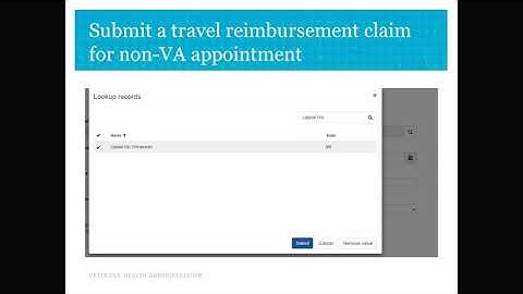 BTSSS: How to submit a travel reimbursement claim for a non-VA facility appointment 5 of 6