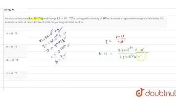 An electron has mass `9xx10^(-31)kg` and change `1.6xx10^(-19)C` is moving with a