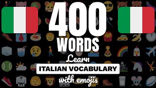 Learn Italian vocabulary with emojis and example sentences! Basic nouns &amp; adjectives