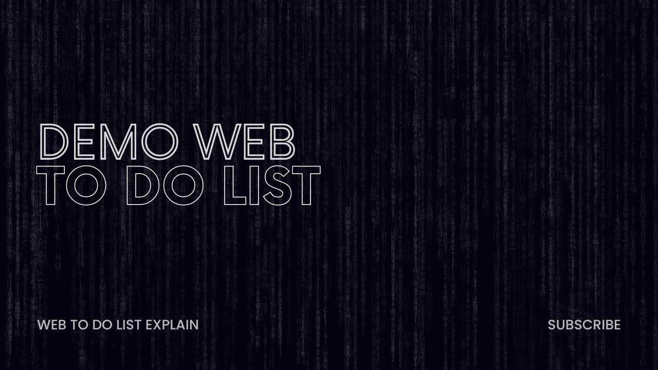 demo-web-to-do-list-youtube