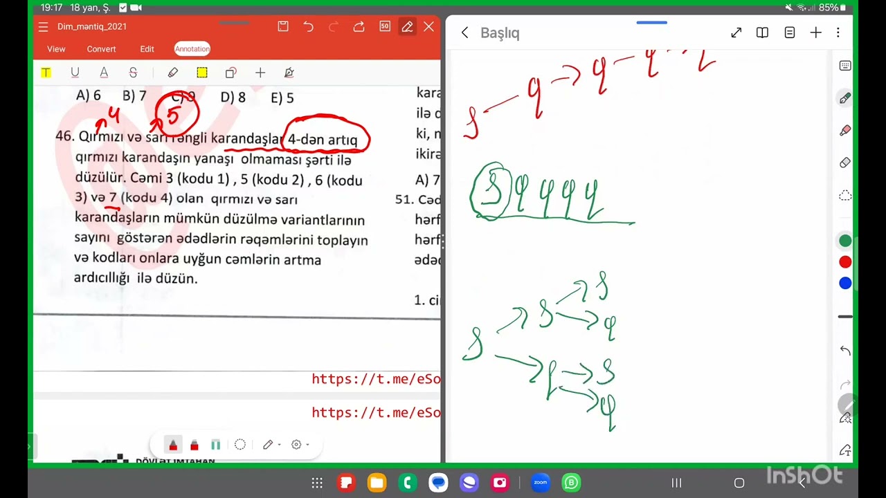 Karandaş və pilləkən məsələləri     #məntiq #logic #DİM #magistr  #masternr1