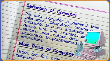 What is Computer | Types of Computer | Main Parts of Computer | Computer Definition