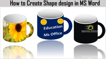 Cup design in Microsoft Word | How to make a cup design in Ms word | Education Ms Office