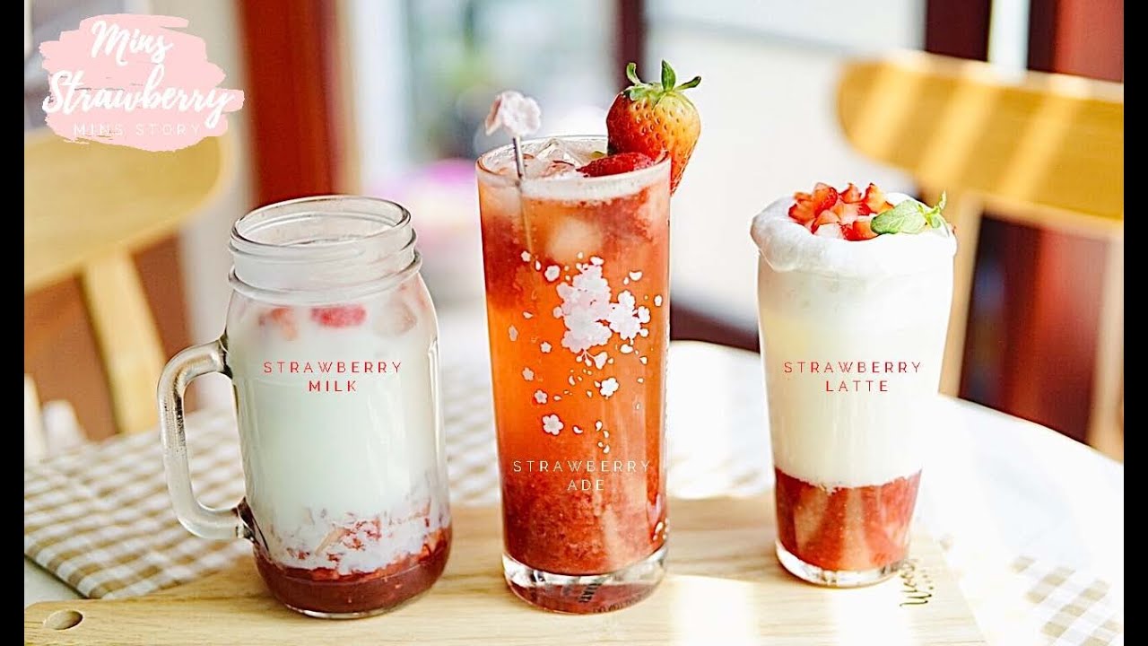 3เมนูเครื่องดื่มจากสตอเบอรี่ 딸기 음료 strawberry beverage | ข้อมูลล่าสุดเกี่ยวกับเมนูน้ําปั่นใหม่ๆ