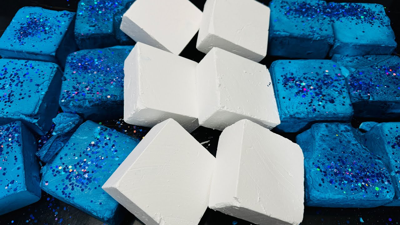 Dyed Gym Chalk ASMR Crush | Satisfying Chalk ASMR Crush  Video 