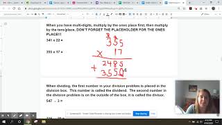 Module 2 Review - multiply divide multi-digit whole numbers using standard algorithm