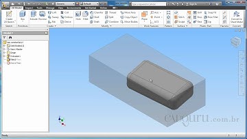 Aplicando fillet constant e variable - Curso Básico Inventor 2013 - Aula 6.2 - cadguru
