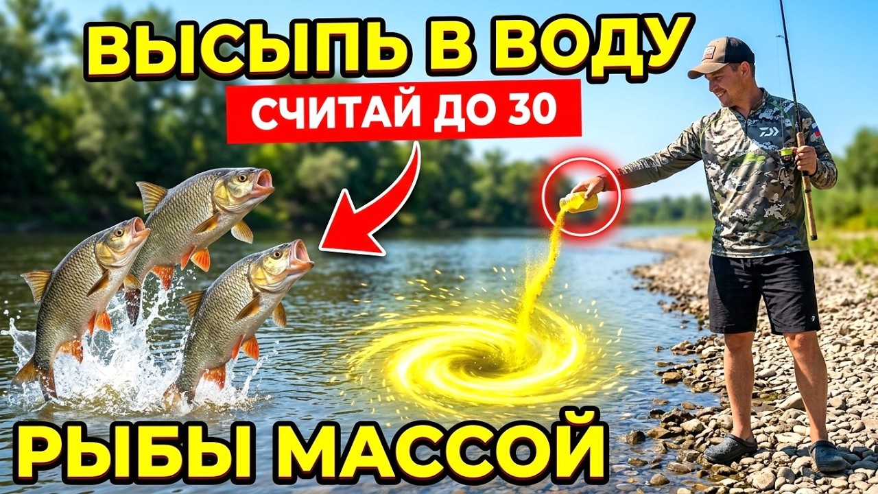 Вылей В Воду И Досчитай До 30: Рыба Пойдёт Валом — «Запретили», Потому Что У Других Не Было Шансов!