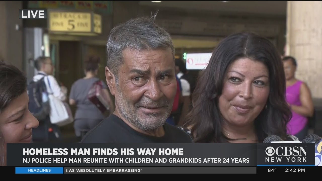 Homeless Father Reunited With Family After 24 Years - YouTube