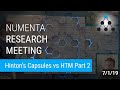 Hinton&#39;s Capsules vs Our Model Part 2 | Numenta Research Meeting