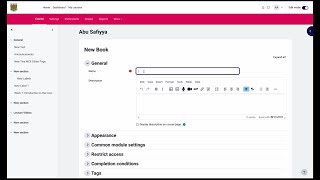 Creating a 'Book' Resource and Using 'URL' Resource in Moodle 4+