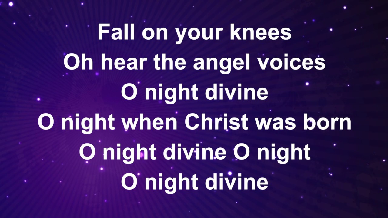 O Holy Night - Lyric Video (with vocals) - YouTube