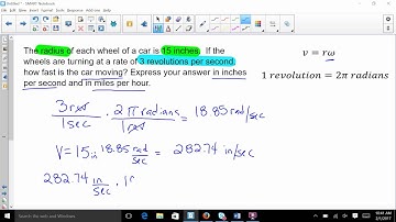 converting revolutions per sec to miles per hour