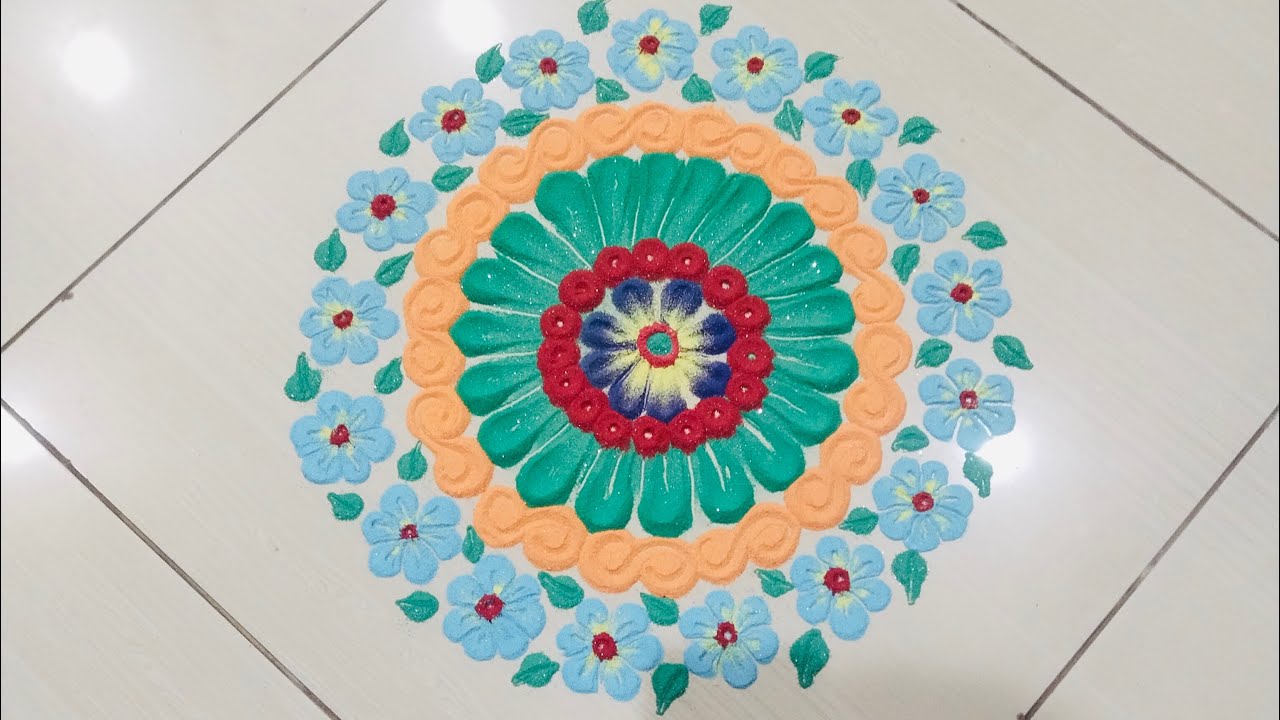 Simple Rangoli #rangoli #viralvideo #learning 