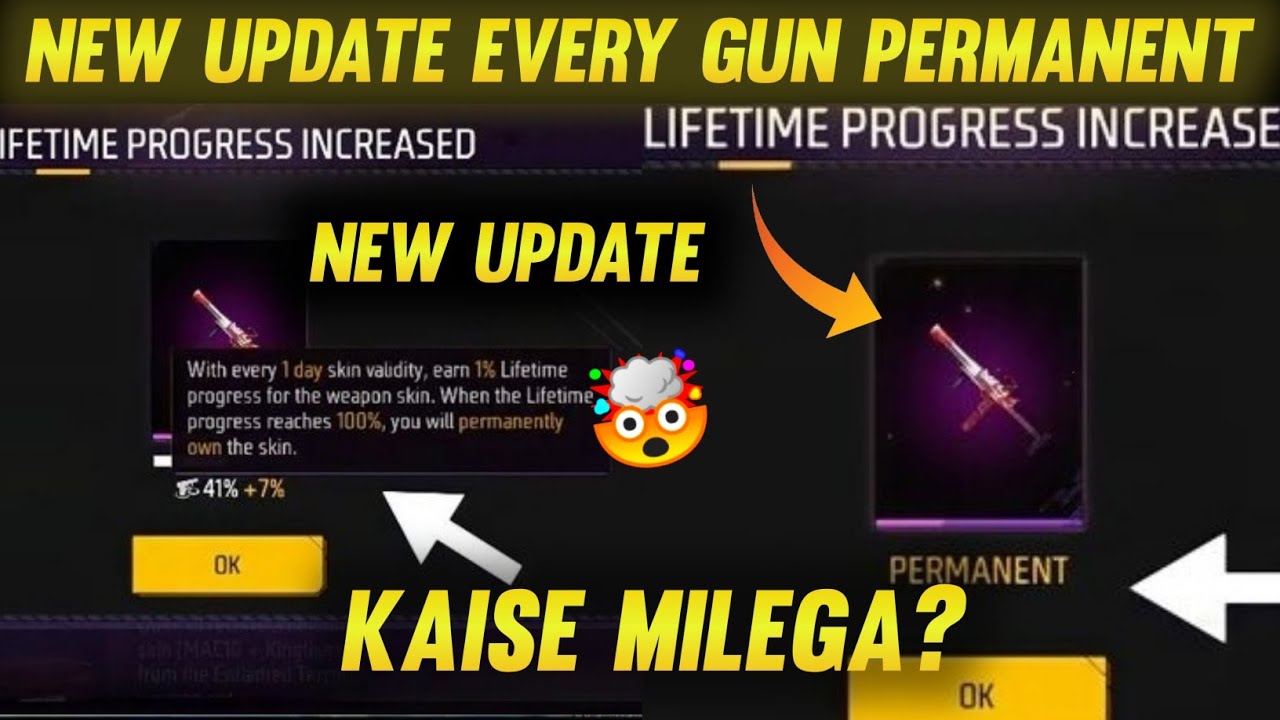 Permanent Every Gun Skin | Kaise Milega? New Update OB36 | Full Details | Free Fire New Update