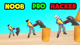 Lumbercraft Gameplay - NOOB vs PRO vs HACKER (iOS/Android) screenshot 1