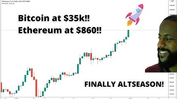 BTC at $35k ETH at $860!! ALTSEASON! OCEAN PROTOCOL Reversal | POLKADOT EXPLODING | Cryptocurrency