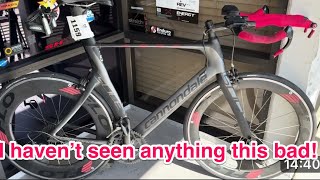 Pre-Service Cannondale Slice - this is pretty bad! 