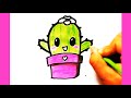 COMO DIBUJAR LINDO CACTUS FACIL PASO A PASO || HOW TO DRAW CUTE CACTUS EASY STEP BY STEP