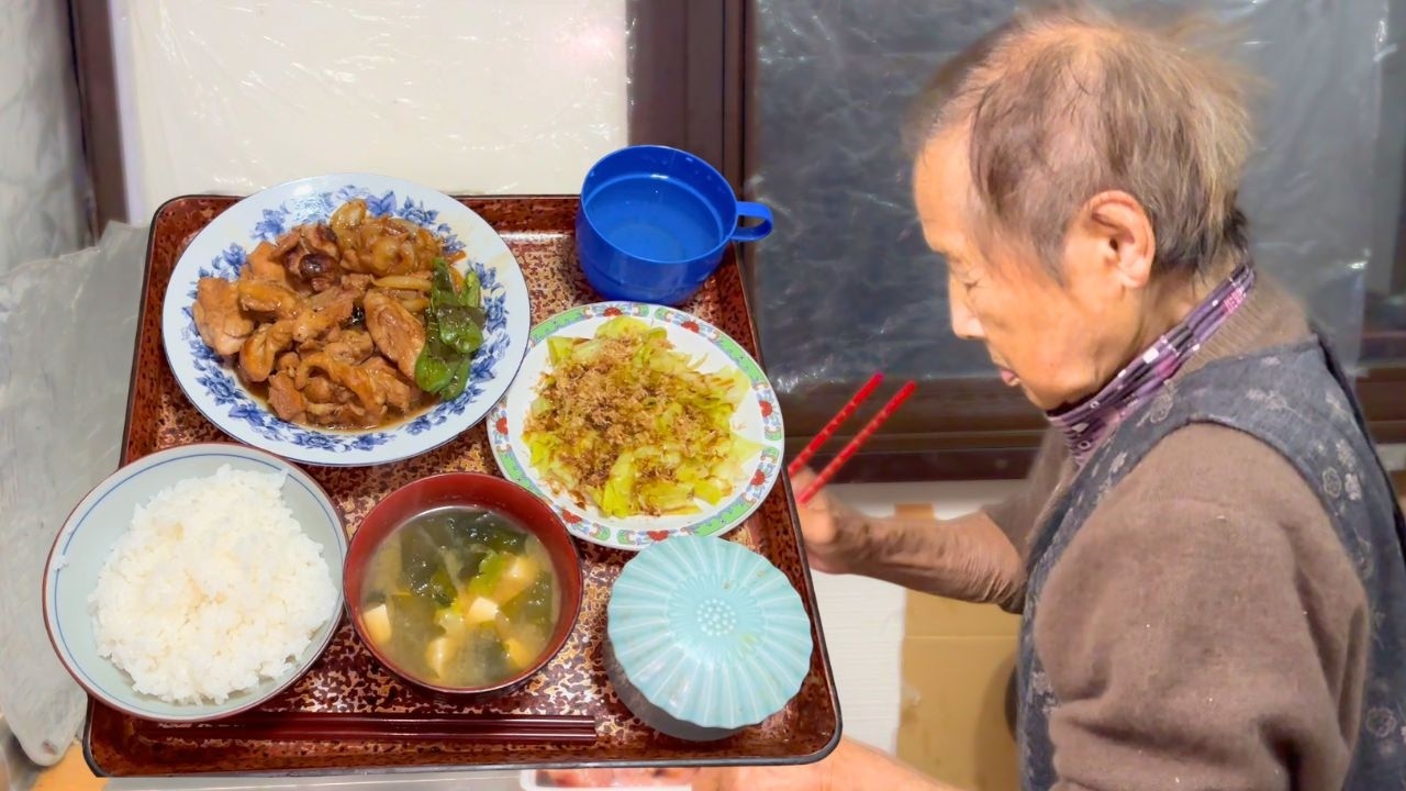 🇯🇵Dinner with My Japanese Grandma (94) | Living in the Countryside Alone