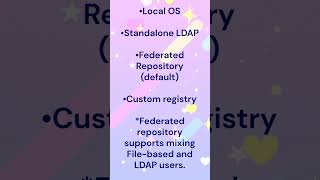 What are the different User Registries supported in WebSphere? #shorts #websphere #middleware