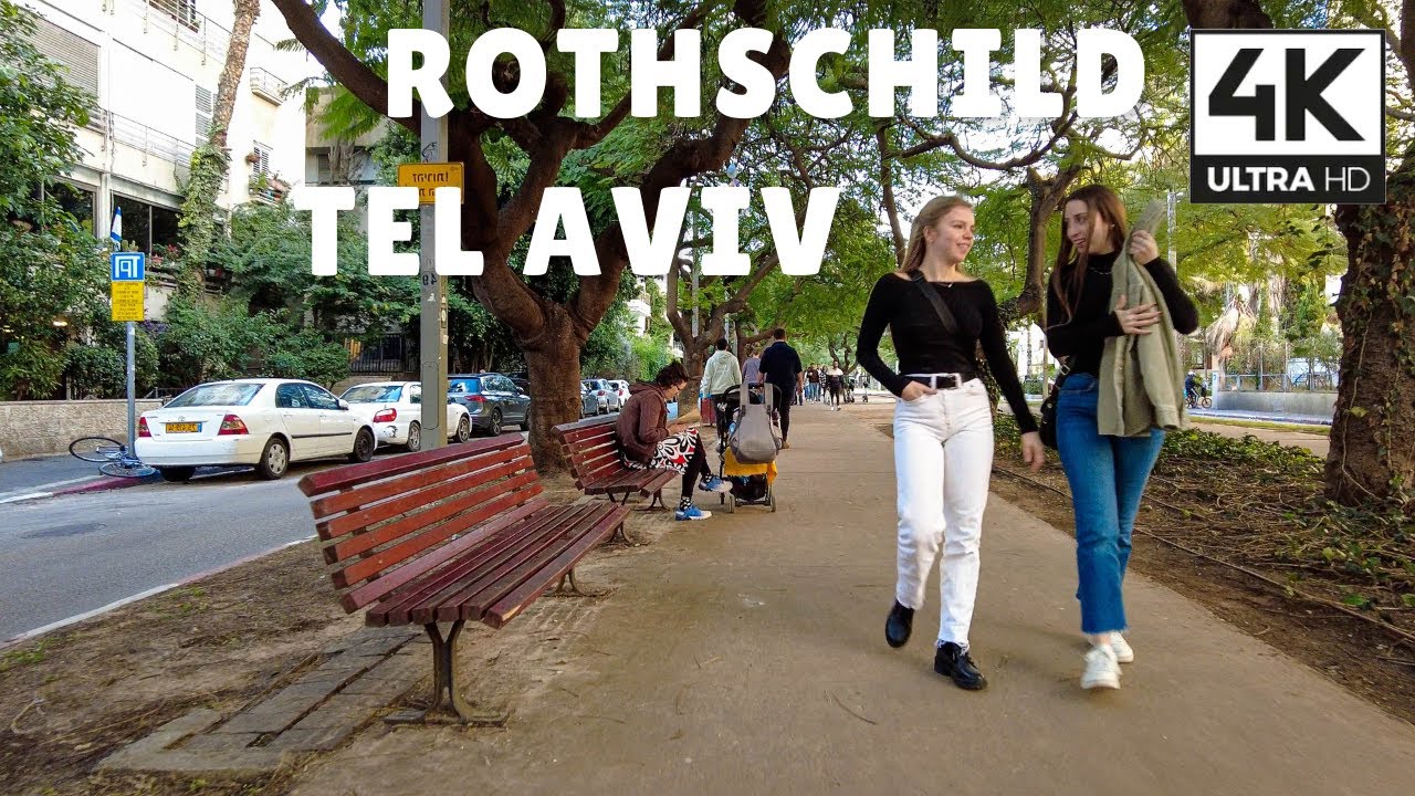 Winter in Israel - Sderot Rothschild, Tel Aviv, Israel | 4K UHD Relaxing Virtual Walk