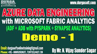 AZURE DATA ENGINEERING with MICROSOFT FABRIC ANALYTICS tutorials || by Mr. N. Vijay Sunder Sagar
