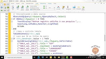 Guia Windev 25 - aula 247 - Exibição condicional de uma query.