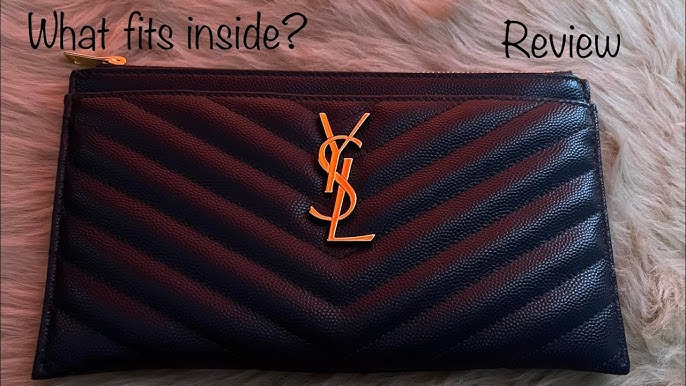 Large YSL Monogram Bill Pouch // Updated Review ( Wear & Tear 1 Year Later)  