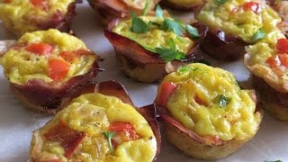 Prosciutto Wrapped Mini Frittatas