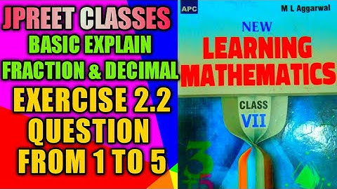 #class7 #mlaggarwal chapter 2 #fraction and #decimals #basic  exercise 2.2 question 1,2,3,4,5, #cbse