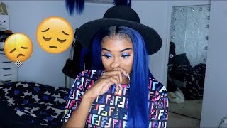 Best Affordable Straight Blue Hair | Yolissa Hair \& Abby Nicole