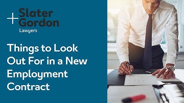 Things to Look Out For in a New Employment Contract