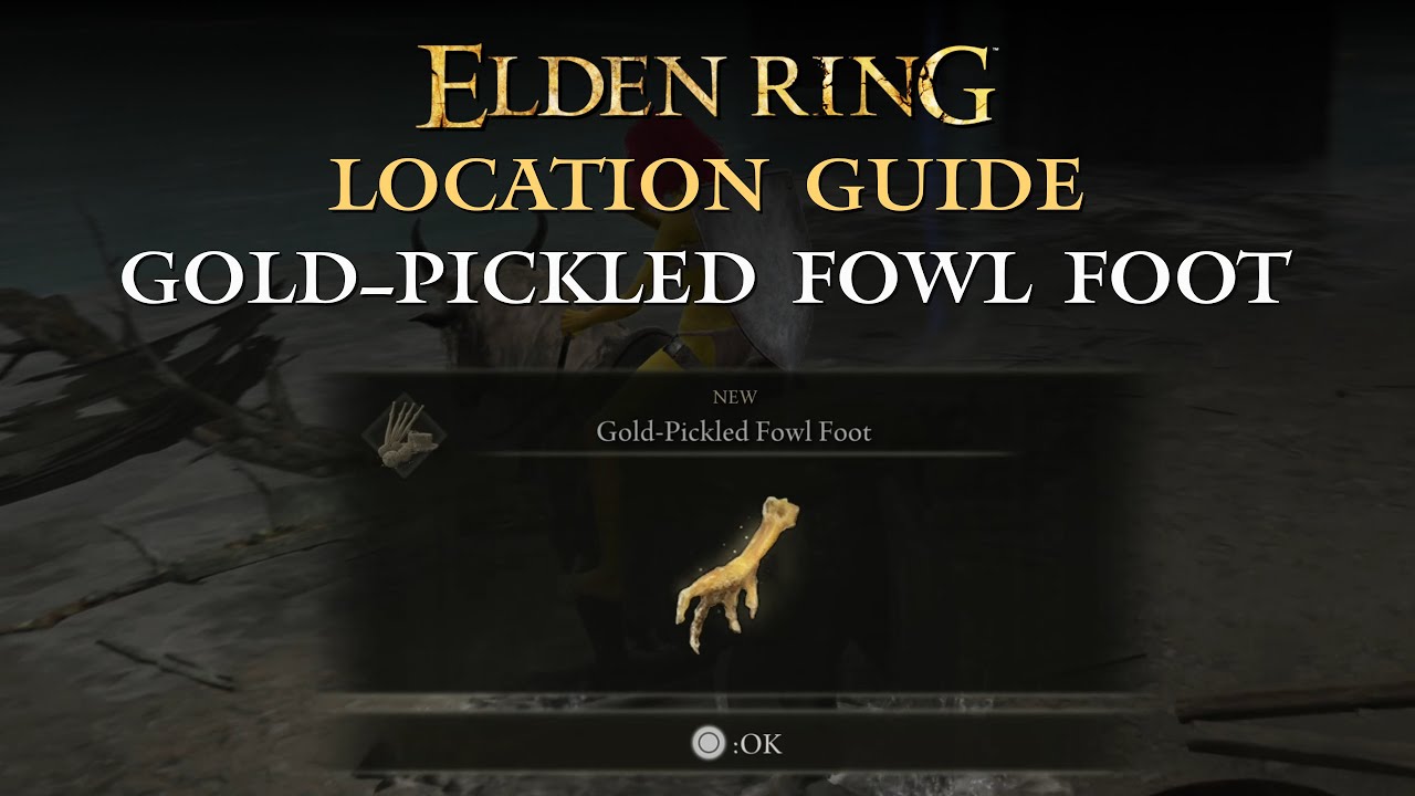 Elden Ring GoldPickled Fowl Foot 1 Location Limgrave YouTube