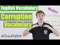English Vocabulary: Corruption Vocabulary