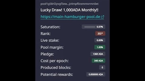 Delegate Cardano ADA to MAIN Pool