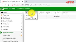 FORTIGATE FIREWALL - Configure Port forwarding (Virtual IP) | 4Fun4You