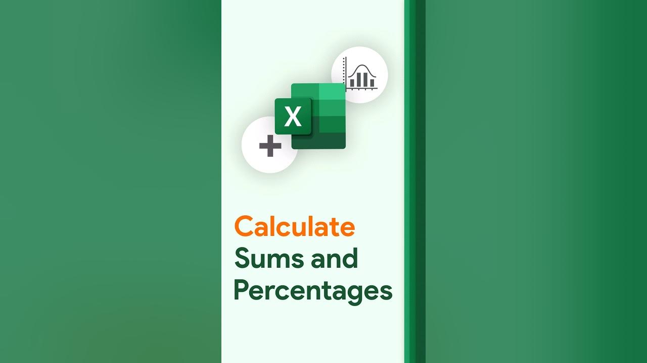 Best way to calculate sums and percentages in excel quick tutorial