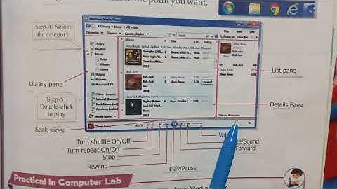Class 4/ lesson 6/Playing a movie or a song using windows media player