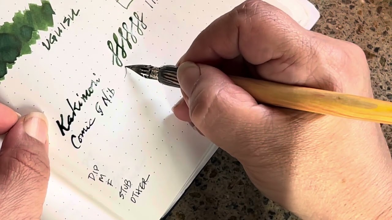 TACCIA Uguisu Olive 🫒 Green ink - YouTube