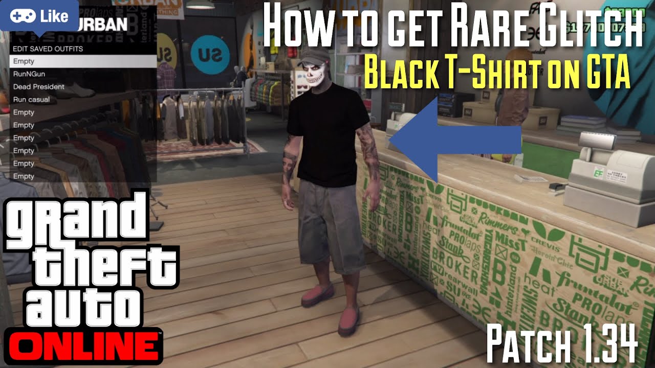 GTA 5 Online Change White T-Shirt To Black T-Shirt Glitch ... - 