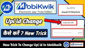 Mobikwik Upi id Change Kaise Kare | how to change vpa in mobikwik