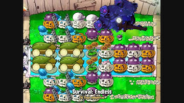 Plants vs Zombies: No Repair ladder setup for Survival Endless (part 2/3)