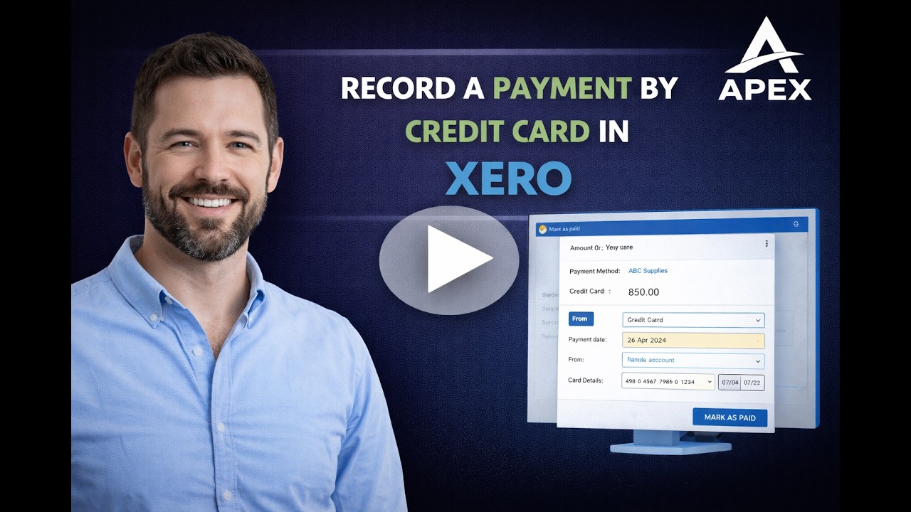 02-09 Record a payment by Credit Card in Xero | Walkthrough Video - YouTube