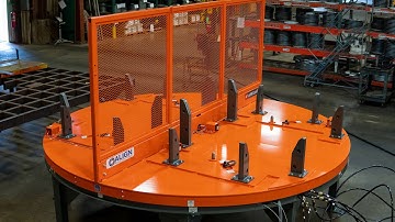 Air Caster Turntable with Rack Locators and Sensors | Align Production Systems