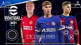 eFootball PES 2024 PPSSPP Android English New Faces Boots Similar to the Original & Best Graphics