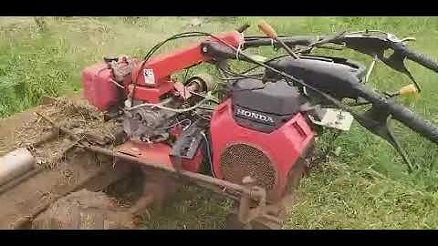 Máy cắt cỏ trục băm đường cắt 1, 5m máy Honda, video của khách hàng